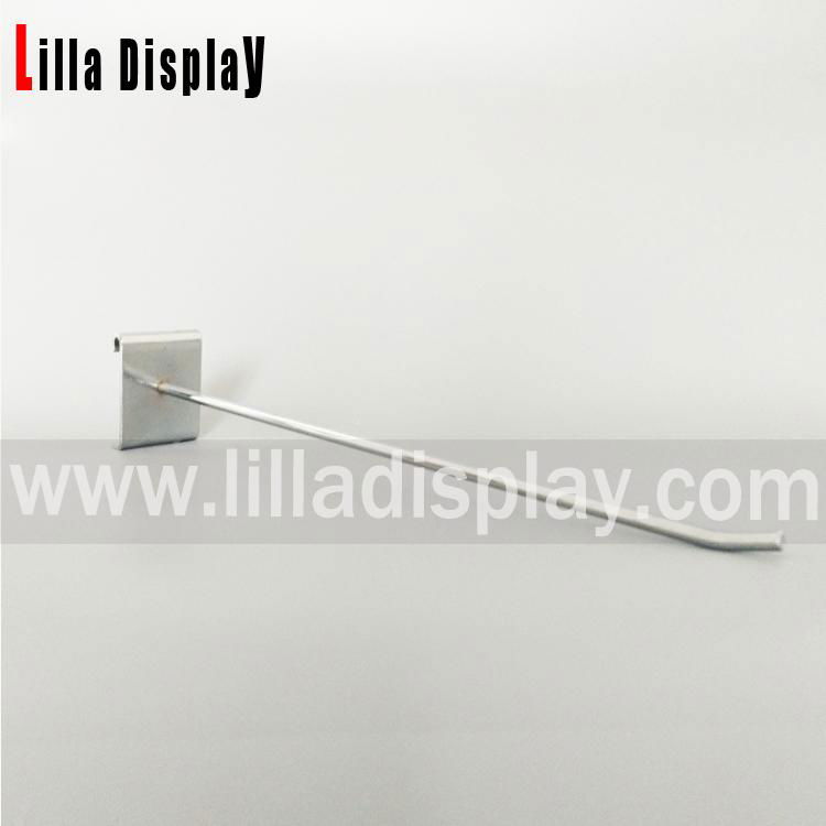 high quality single wire supermarket using chrome slatwall hook