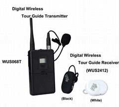 2.4G Wirelesss digital tour guide transmitters and receivers