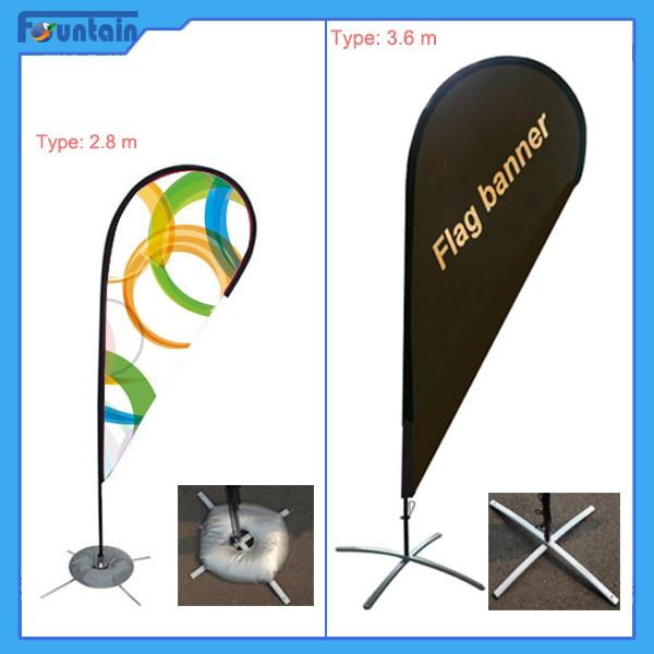 Flag Banner Poster Pole Stand Display/teardrop advertising banner stand 5