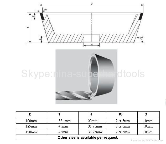 11V9 12V9 resin diamond wheels for cemented carbide 4