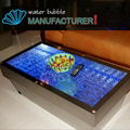 Manufacturer directly sale water bubble coffee&tea table with LED Light for sale