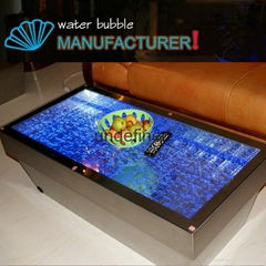 Manufacturer directly sale water bubble coffee&tea table with LED Light for sale