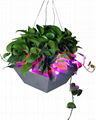 New style stainless steel hanging flower pot with led light 4