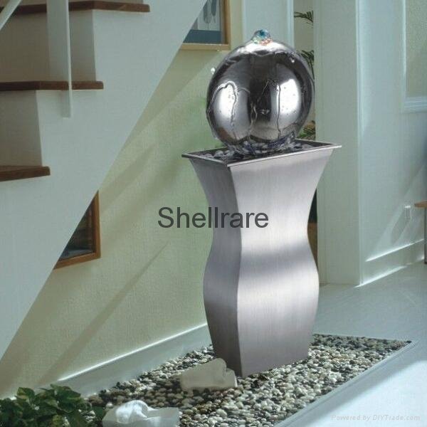 New hot sale!Floor standing stainless steel sphere fountain for home decoration 2