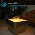 Fancy square coffee table with changeable light used for home&club made in China