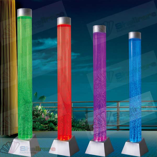 Modern Decorative acrylic LED lighted  Water Bubble Column For Sale 5