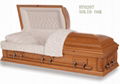 wooden casket with American