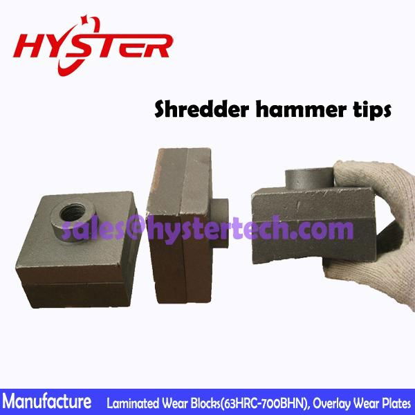 63HRC white iron shredder hammer tips for sugar mill OEM china professional manu 4