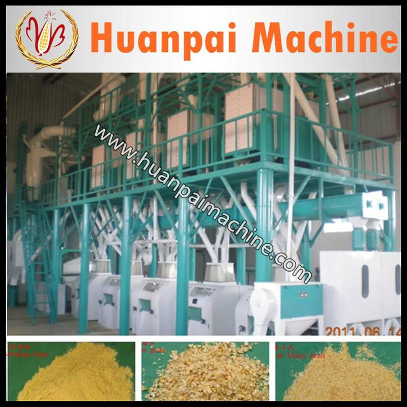 Complete set maize grinding machine, corn flour mill 