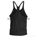 Men blue stringer y back gym bodybuilding wear  1