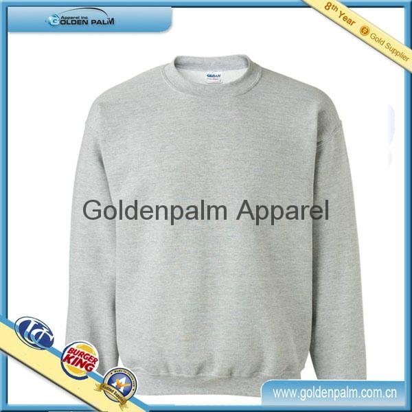 Mens Plain Pullover Fleece Sweatshirt  2