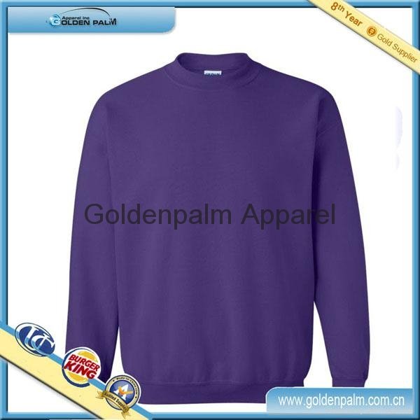 Mens Plain Pullover Fleece Sweatshirt  3