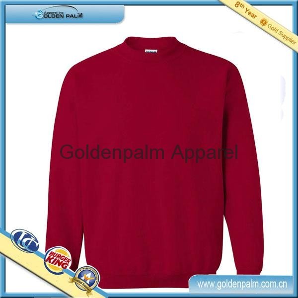 Mens Plain Pullover Fleece Sweatshirt  4
