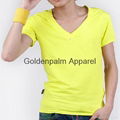 Novelty Embroidered Plain Organic Cotton T-Shirt 