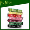 Personalized Velvet Cat Collar Hand Embroidered with your dog's name 1