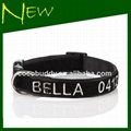 Personalized Velvet Cat Collar Hand Embroidered with your dog's name 3