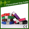 2014 New Metal Engraved Personalized Ribbon Dog Collar 1