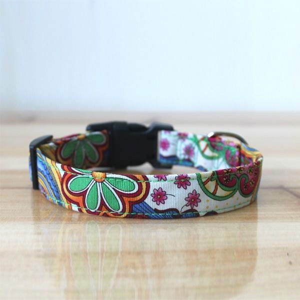2014 Novelty Colorful Canvas Dog Collar&Lead(100 Colors) 4
