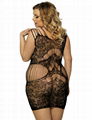 Plus size sexy fishnet bodystocking