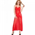 2016 Red wedding lace simple long dress