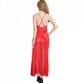 2016 Red wedding lace simple long dress 3