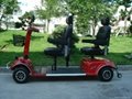 Mobility scooter with two seat