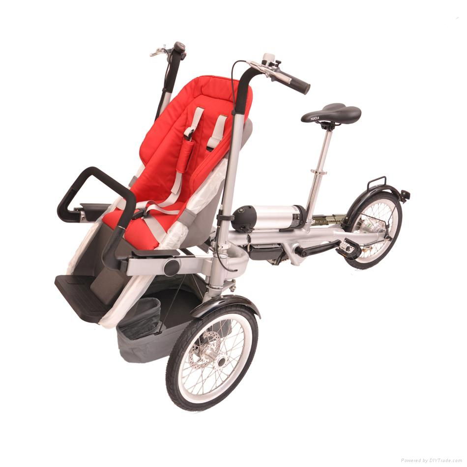 Easy folding electric baby stroller 