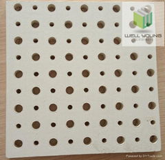 Perforated gypsum acoustic panel 