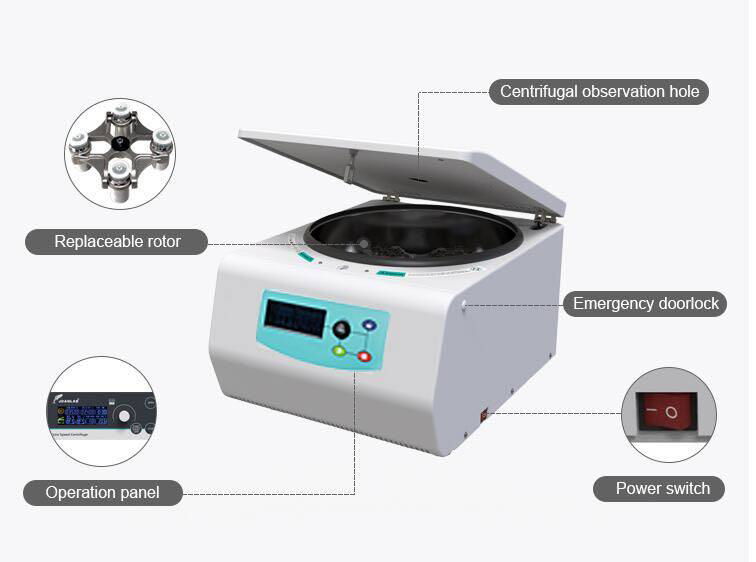  Laboratory Centrifuge 5,500rpm horizontal rotor Talble top LED Display L-500 2