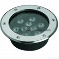 4*1W Stainless Steel coloured outdoor led underground uplights