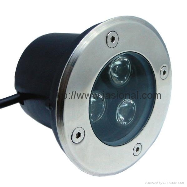 4*1W Stainless Steel coloured outdoor led underground uplights 2