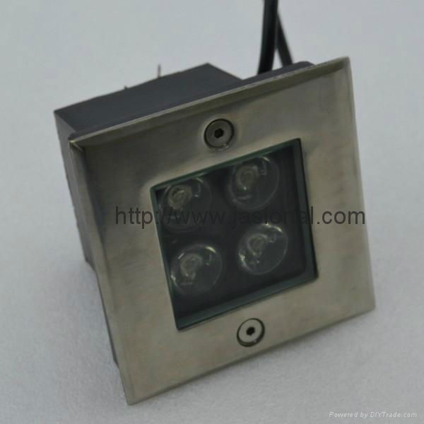 4*1W Stainless Steel coloured outdoor led underground uplights 4