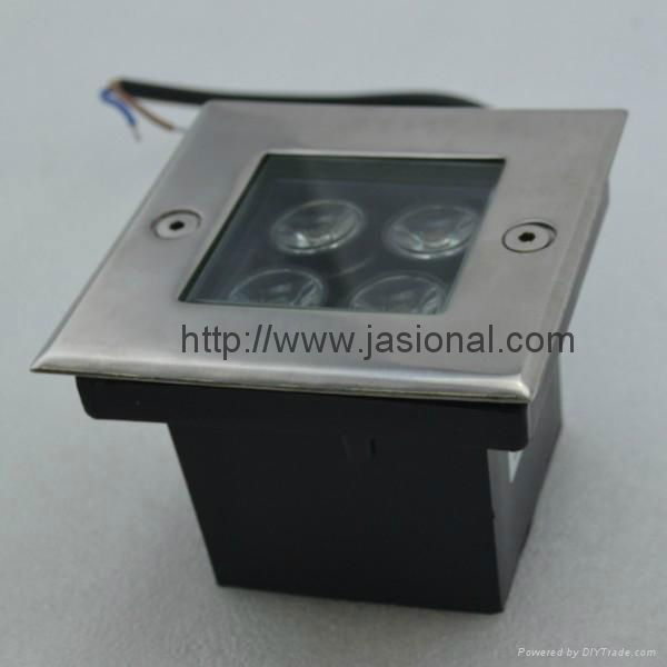 4*1W Stainless Steel coloured outdoor led underground uplights 5