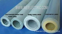 Vulcanized fibre tube wrapped with fibre glass