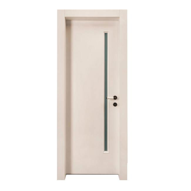 Narrow glass-WPC Door Leaf (wood plastic composite door) Israel Polymer Door