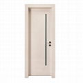 Narrow glass-WPC Door Leaf (wood plastic composite door) Israel Polymer Door 1