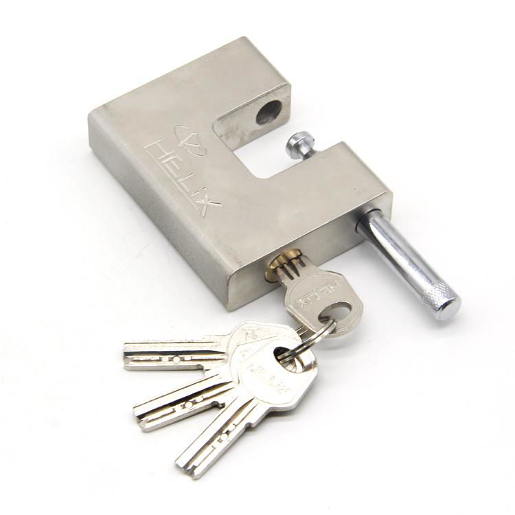 63mm double plate shackel padlock rectanglular 2