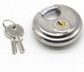 Stainless Steel Heavy Duty Round Disc Padlock Door Lock 2