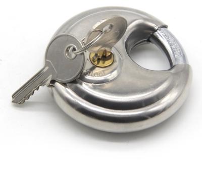 Stainless Steel Heavy Duty Round Disc Padlock Door Lock 4