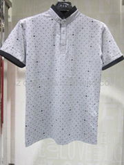 fashionable cotton standing collar t shirt