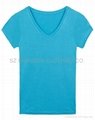 wholesale plain color lady t-shirts in various colors 2