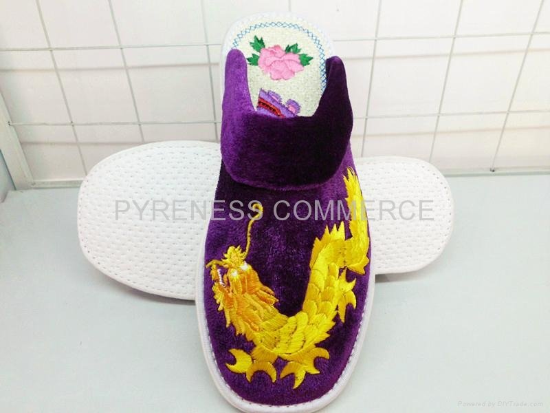 handmade luffa sole velvet face healthcare shoes  (PYLS001)