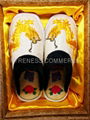 luffa sole velvet face healthcare shoes with Chinese Dragon Pattern (PYLS002) 1