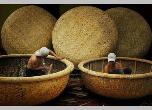 bamboo boat - bamboo coracle