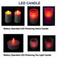 Battery Operated Led flicking Tea Light Candle/Votive Candle