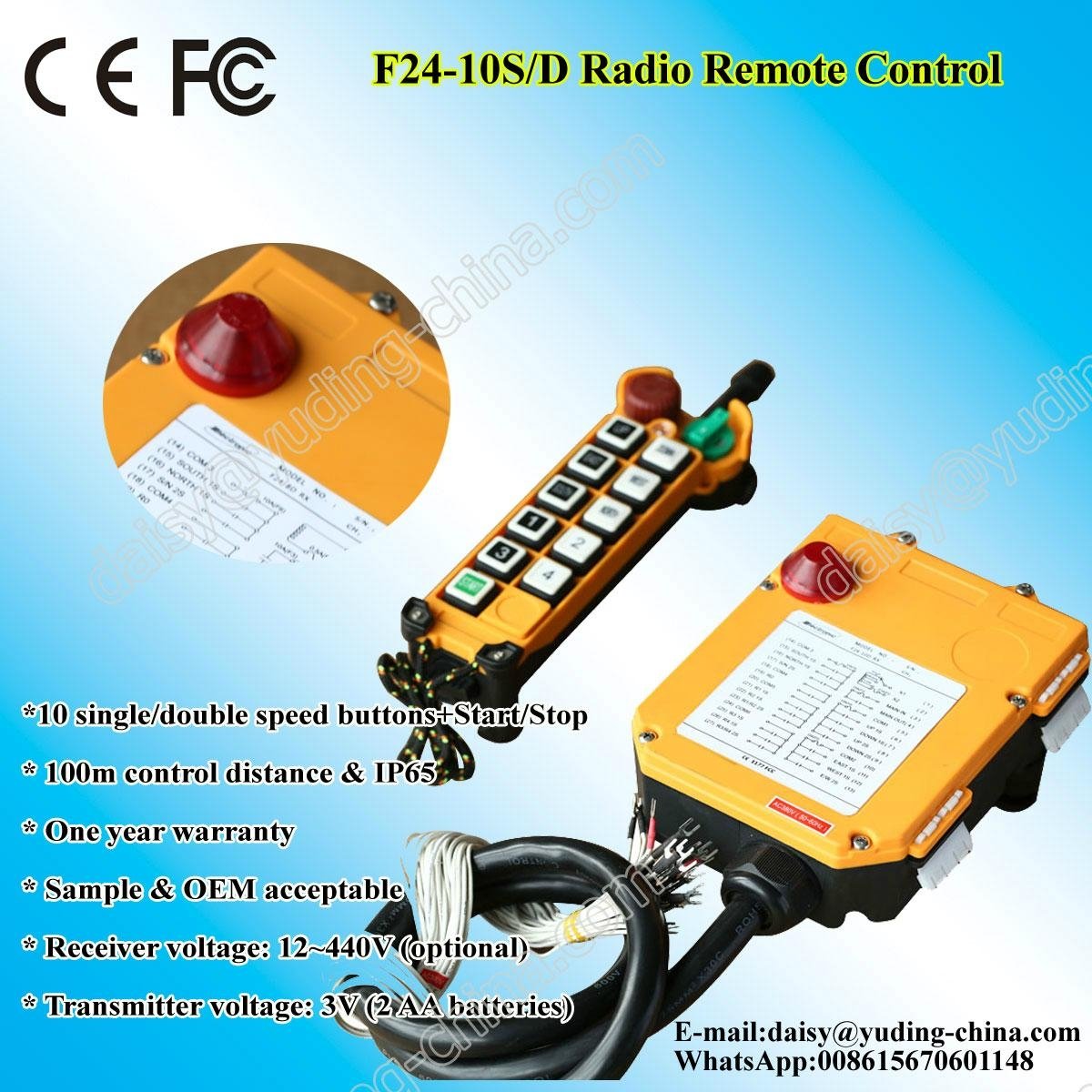 F24-10D wireless remote controlled electrical switch
