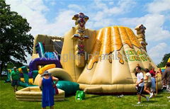 Commercial Inflatable exciting zip line for sale