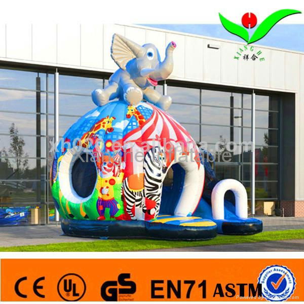 2014 elephant inflatable bouncy castle combo 