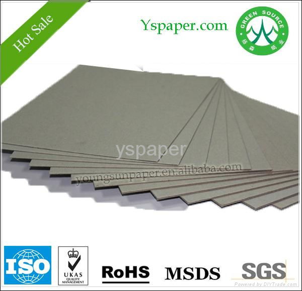 250gsm to 2100gsm laminated grey chipboard 