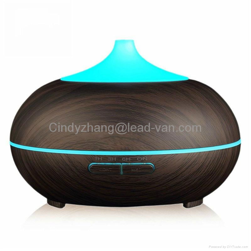 Dark Wood Grain 300ML Anion Ultrasonic Aromatherapy Aroma Diffuser 4